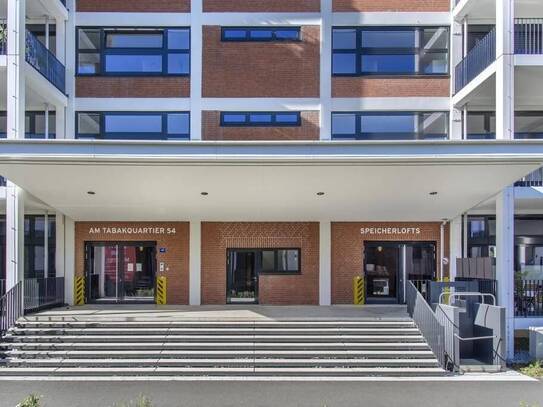 1-Zimmer-Loftwohnung im Tabakquartier. Mit Einbauküche, Parkett, Duschbad