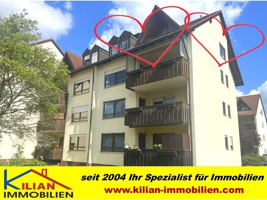 KILIAN IMMOBILIEN! TOP 2 ZI. ETW IM DACHGESCHOSS MIT 72 M² WFL. IN ROTH! DACH-LOGGIA * EBK * TAGESLICHTBAD * EINZELGARA…