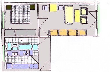 Beispielwohnung!!! 2-Raumwohnung mit Idealmaßen!