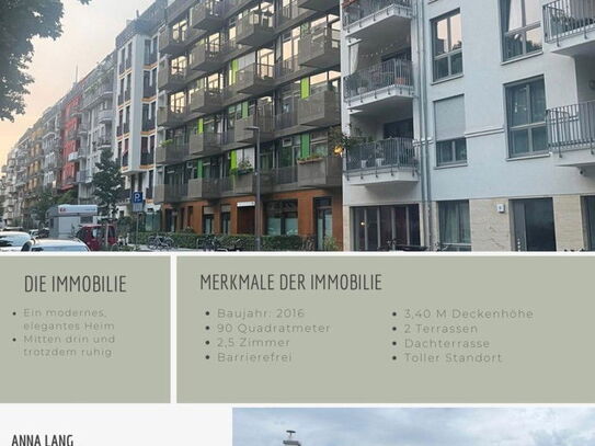 Barrierefreie 2,5-Zimmer-Wohnung mit zwei Terrassen in Berlin zu verkaufen