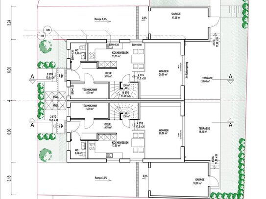 SANKT AUGUSTIN 2 x NEUBAU Doppelhaushälften, 5-6 Zimmer mit ca. 143 m² Wfl. Studio, ca. 210 m² GrSt.