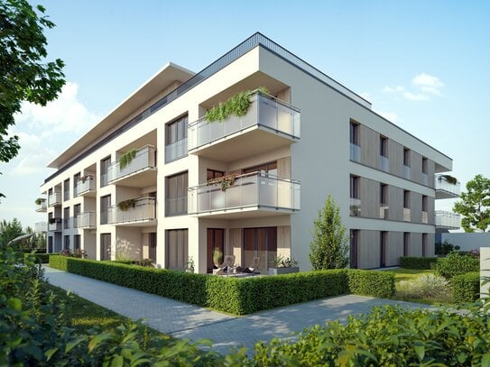 Sonnige Terrassenwohnung, smarte Küchenplanung, direkt am Marienbergpark, Wärmepumpe + PV, KfW 40 EE