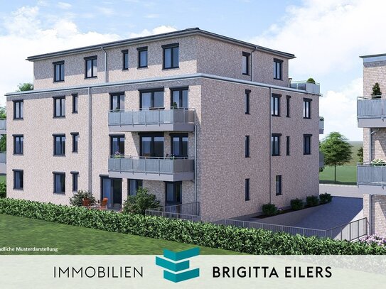 NEUBAU-Erstbezug: Rollstuhlgerechte 2-Zimmer-Erdgeschosswohnung mit Terrasse & eigenem Gartenanteil!