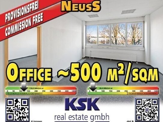 Verkehrsgünstig gelegene Bürofläche ~500 m²/sqm Conveniently located office space