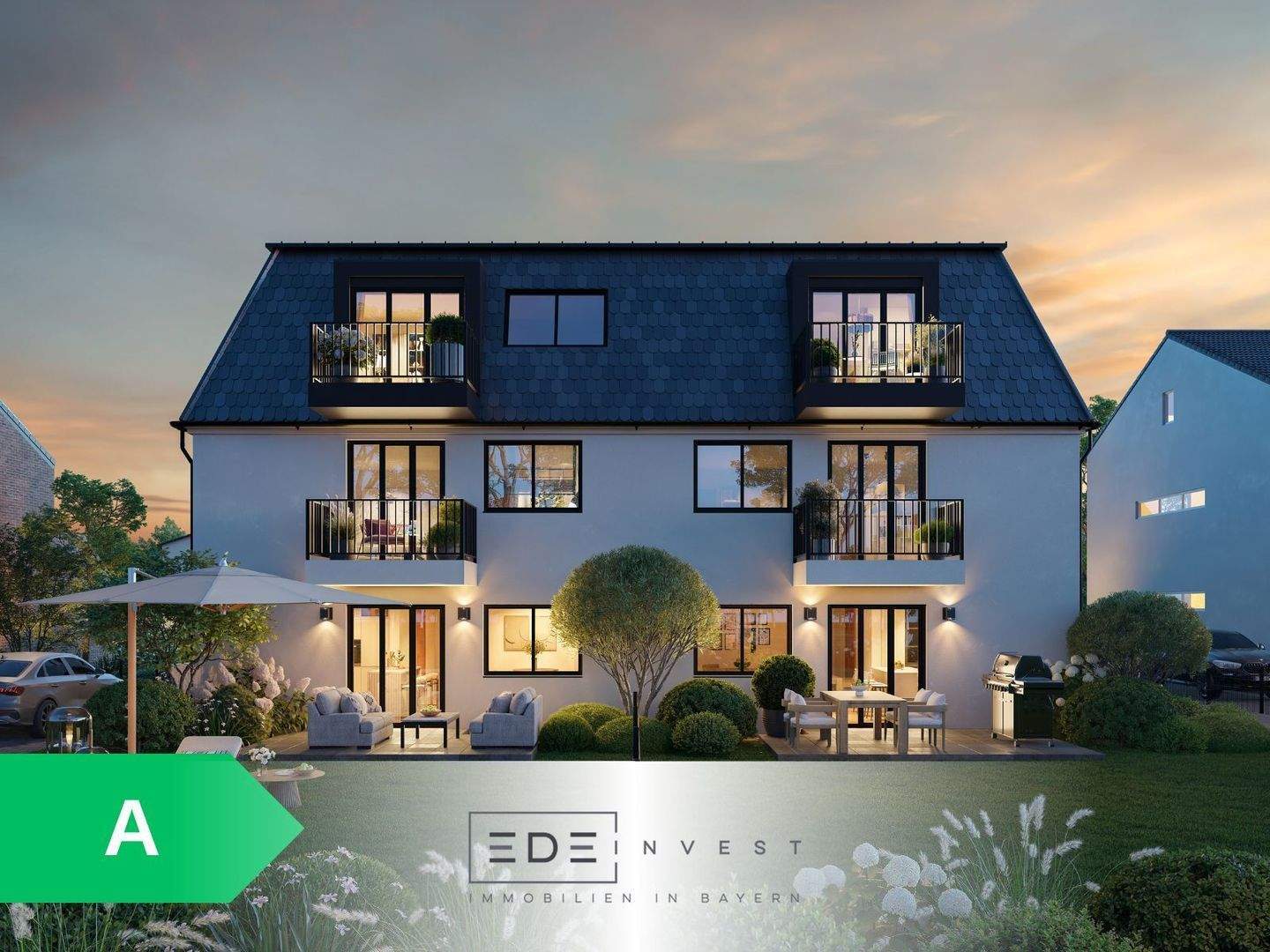 Hochwertiges Quattrohaus als Neubau - moderne Architektur, familienfreundlich & provisionsfrei