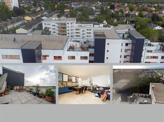 Exklusives Wohnen über den Dächern **Außergewöhnliche Dachterrasse mit Weitblick in Unterhaching**