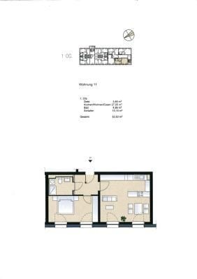 Energieeffiziente 2-­Zimmer­-Wohnung in Zentrumsnähe direkt vom Vermieter