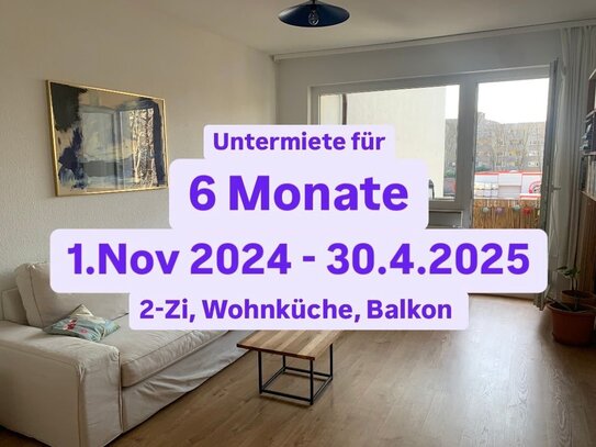 Befristete Whg für 6 Monate (Nov-April): helle, schöne 2-Zi-Wohnung, möbliert, Nippes, 1-2 Personen (WG-taugl)