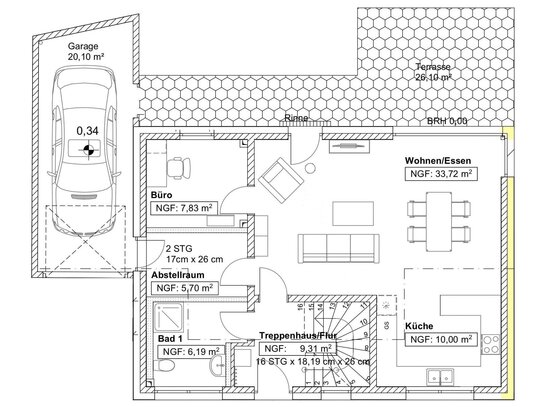 Geplanter Neubau in Merzig-Brotdorf - Einfamilienhaus mit 5 ZKB und Garage - 145 m² Wohnfläche