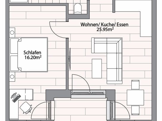 2-Zimmer-Wohnung im EG in der Wohnanlage am Mineralbrunnen zu vermieten