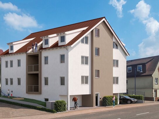 Neubau Erstbezug:provisionsfreie und barrierefreie 3-Zimmer- Wohnung in Pforzheim Huchenfeld