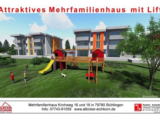 4 Zi. EG mit Terrasse ca. 107 m²-Wohnung 1-Kirchweg 18-79780 Stühlingen