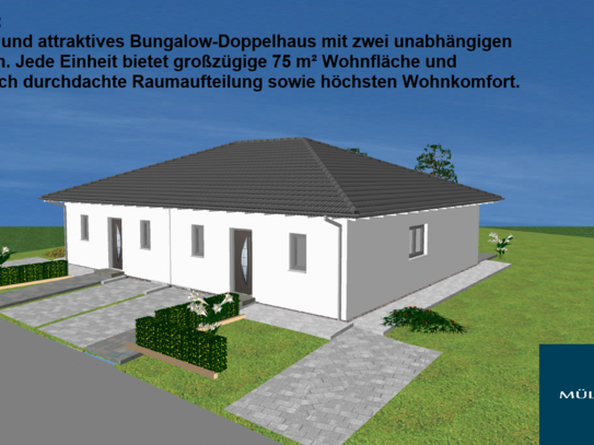 Modernes Bungalow-Doppelhaus in bester Lage von Flammersfeld – Komfortables Wohnen auf einer Ebene