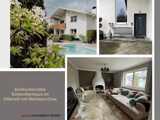 Eindrucksvolles Einfamilienhaus im Villenstil mit Wellness-Oase, Pool in Bad Aibling