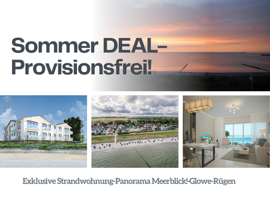 Letzte 4 Zi! NEUBAU-Strandwohnung 129m², 1. Reihe, Meerblick, Kamin, 2 Balkone! Ab 09-2024!