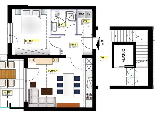 Wohnung W8 Mehrfamilienhaus