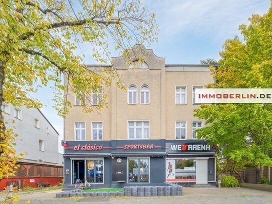 IMMOBERLIN.DE - Schönes Wohn-/Geschäftshaus mit Potential & Remise auf teilbarem Baugrundstück im Lichtenrader Zentrum