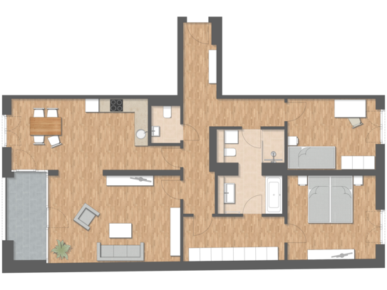 Moderne 3 Zimmerwohnung mit Einbauküche ab 01.12.2024 verfügbar