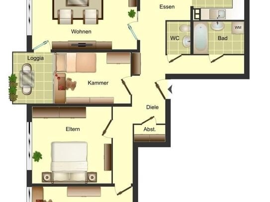 4-Zimmer-Wohnung in Siegen Weidenau mit Balkon