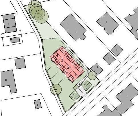 Traumlage in Sasel - Grundstück mit Baugenehmigung für 4 Reihenhäuser