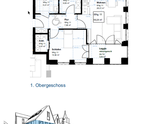 Rollstuhlgerechte Neubauwohnung im Zentrum von Emsbüren (WHG 11)