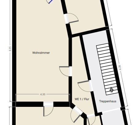 Bismarckviertel ! Charmante 2-Zimmer-Wohnung mit idyllischem Garten !