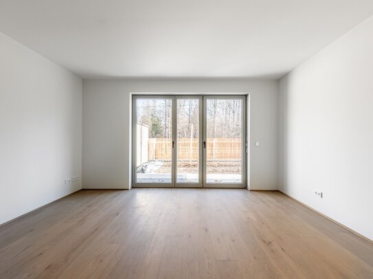 SINGLE // Barrierefreie 1-Zimmer-Wohnung mit Terrasse und Gartenanteil - Neubau/Erstbezug