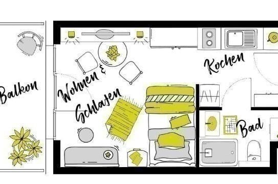 Möblierte Komfort-Apartments mit Balkon im "Campus Living SHA" - NUR für Studenten, Praktikanten & Azubis