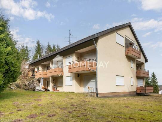 Möblierte 1,5-Zimmer-Wohnung mit Balkon und Tiefgaragenstellplatz in ruhiger Waldrandlage