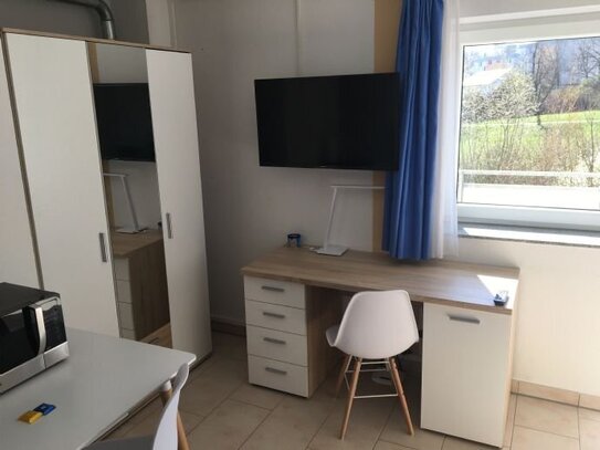 Businessapartment mit Bad und Küche, 1,40mx2,00m Bett, Full-HD TV, WLan, Komplettausstattung