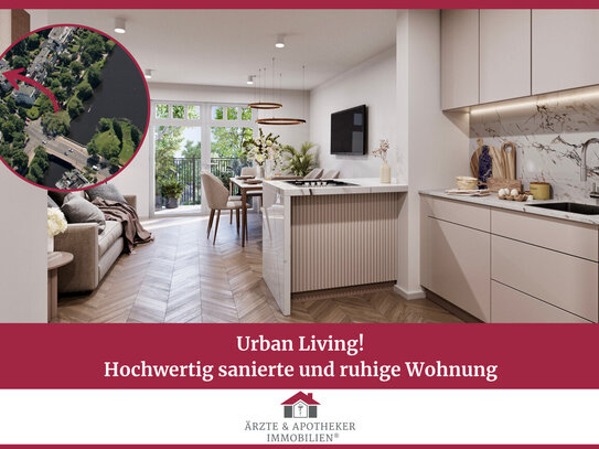 Urban Living! Hochwertig sanierte und ruhige Gartenwohnung