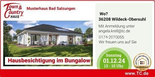 Einladung zur Hausbesichtigung im massiven Bungalow - kommen, schauen, beraten lassen. Bitte melden Sie sich an!