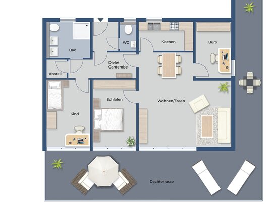 Fronhäuser Terrassen - Penthouse über den Dächern von Fronhausen-G-05