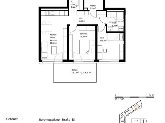 76 m² 3-Zi.-Whg. mit Balkon im Zentrum von Burghausen zum Kauf: EH40-QNG: 5% AfA + 5% Sonder-AfA & 150.000 € KfW-Kredit