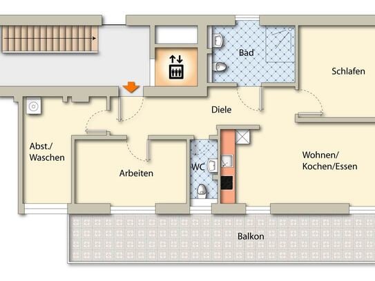 Moderne 3-Zimmerwohnung mit Balkon!