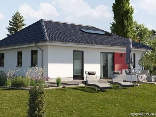 "Modernes Wohnen: Ihr Bungalow mit PV-Anlage auf dem Dach und Top-Ausstattung"