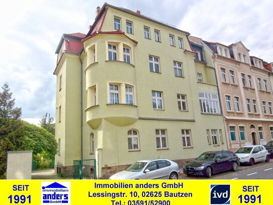 Moderne 2-Raum-Wohnung mit Balkon - Bad mit Wanne und Dusche in Bautzen