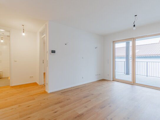 Erstbezug: Großer Balkon & inkl. Einbauküche: Exklusive 2-Zimmer-Wohnung mit lux. Ausstattung