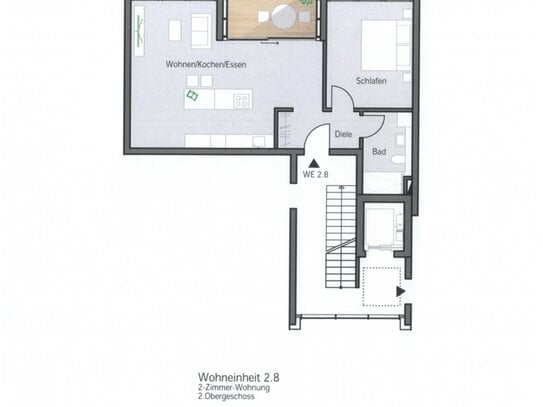 Reserviert - 11 hochwertige NEUBAU-ETW - Neubaugebiet Sandäcker Veitshöchheim - 2-Zimmer-ETW (WE 2.8)