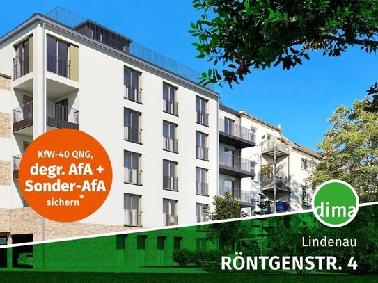 KfW-40-Neubau mit QNG + degressive AfA + Sonder-AfA! Maisonette-Penthouse in ruhiger, grüner Lage!