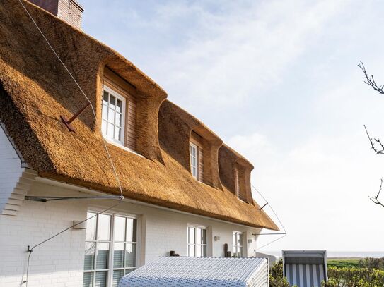 Ferienwohnung unter Reet mit Wattblick