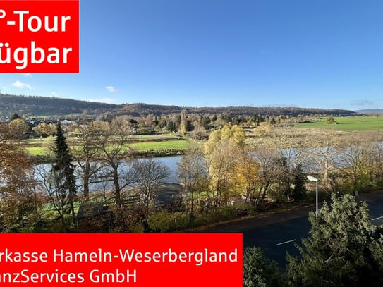 Fernsicht mit XXL-Terrasse direkt an der Weser