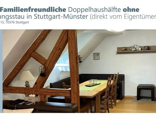 (Groß-)Familienfreundliche DHH in Stuttgart Münster - OHNE Renovierungsstau