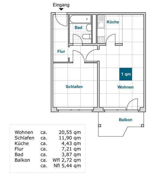 Ein tolles Wohngefühl: günstige 2-Zimmer-Wohnung