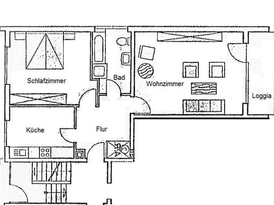 2-Zimmer-Wohnung mit gutem Grundriss und überdachtem Balkon in zentraler Lage von Schwerte