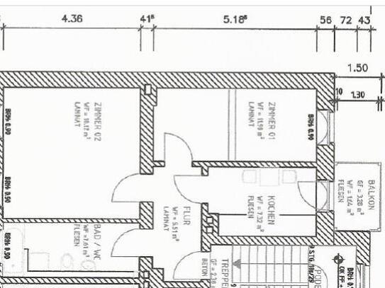 Schöne 52 m² 2-Zimmer-Wohnung mit Balkon in Erfurt