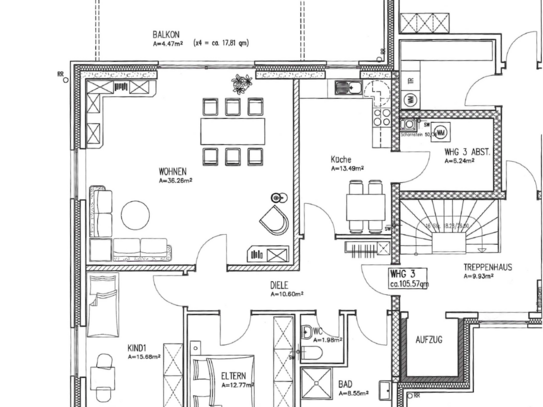 Stadtnahe geräumige 3 Zimmer Wohnung in Verden und modernster Haustechnik