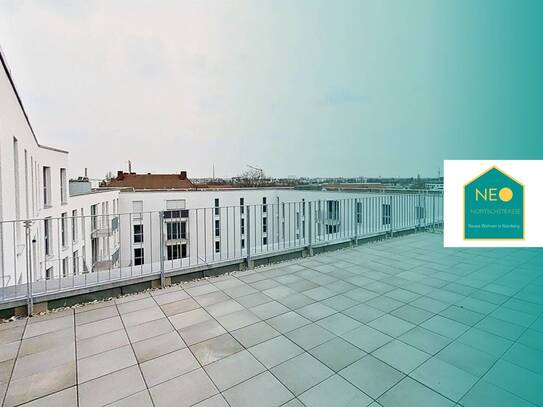 Weitläufige 2-Zimmer-Wohnung mit EBK und atemberaubender DACHTERRASSE in Neubauquartier NEO