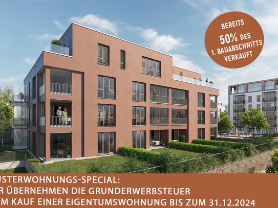 *MUSTERWOHNUNGS-SPECIAL* Next Level Living am Rhein - 94 m² großer Wohn(T)raum mit Loggia und Balkon