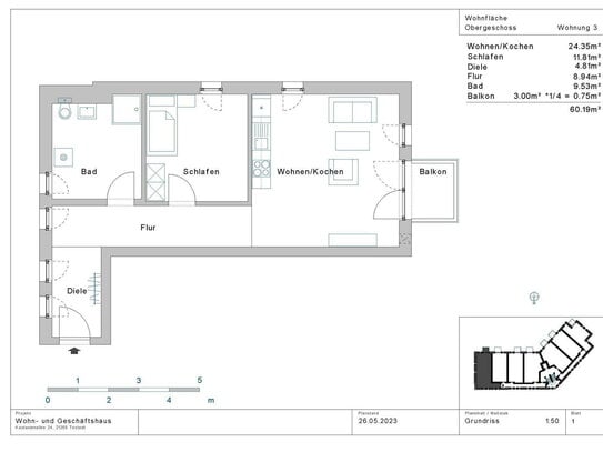 2-Zimmer Wohnung zentral in Tostedt gelegen